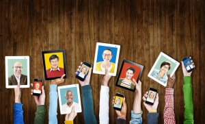 Digital Device Electronic Diverse Ethnic Variation Unity Concept