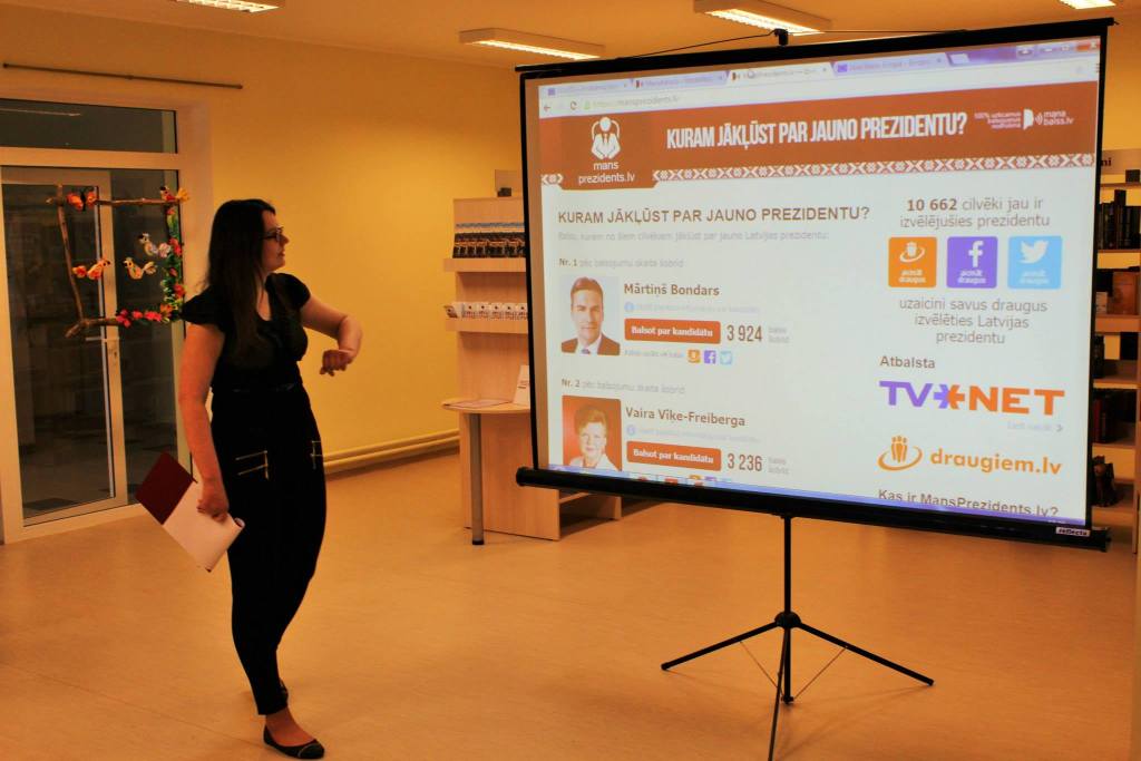 Introducing Latvian e-Participation tools: manabalss.lv and mansprezidents.lv. The latter is of major interest for Latvians, since in a month time new President of Latvia will be elected.